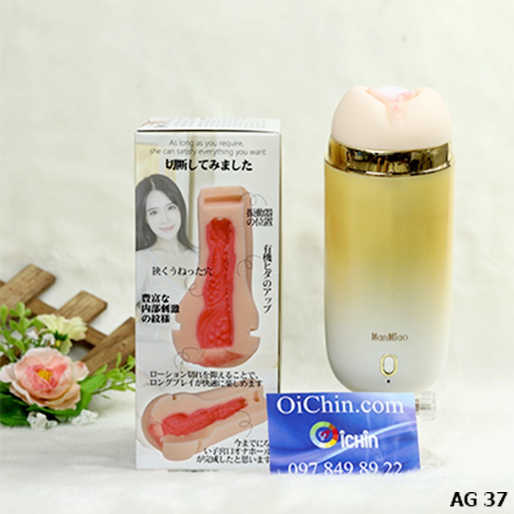 Âm đạo giả Manmiao hít tường rung rên