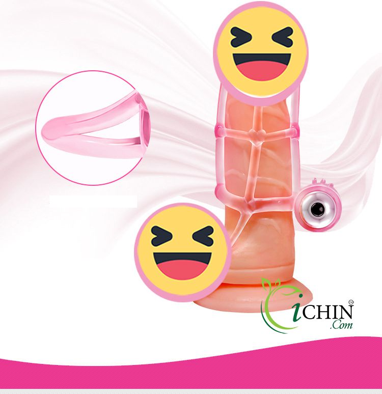 Bao cao su dạng lưới đôn dên quai đeo có rung