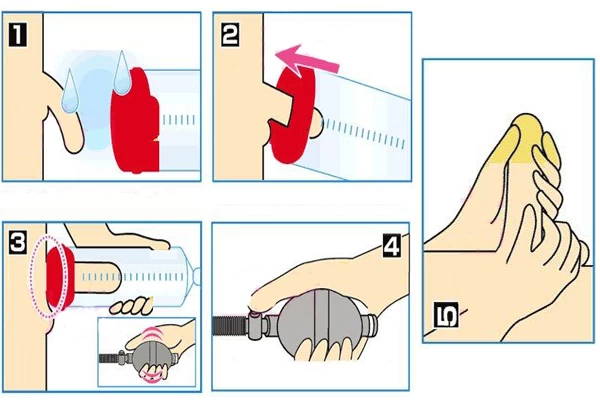 Đây là hướng dẫn cách dùng máy tập dương vật hút chân không cả tự động và kéo tay