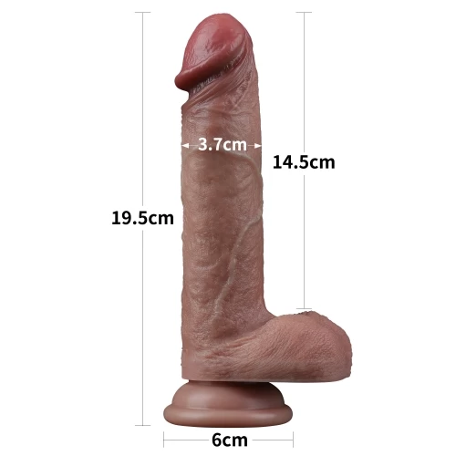 Ảnh thông số kích thước của Lovetoy Nature Cock 7.5 inch