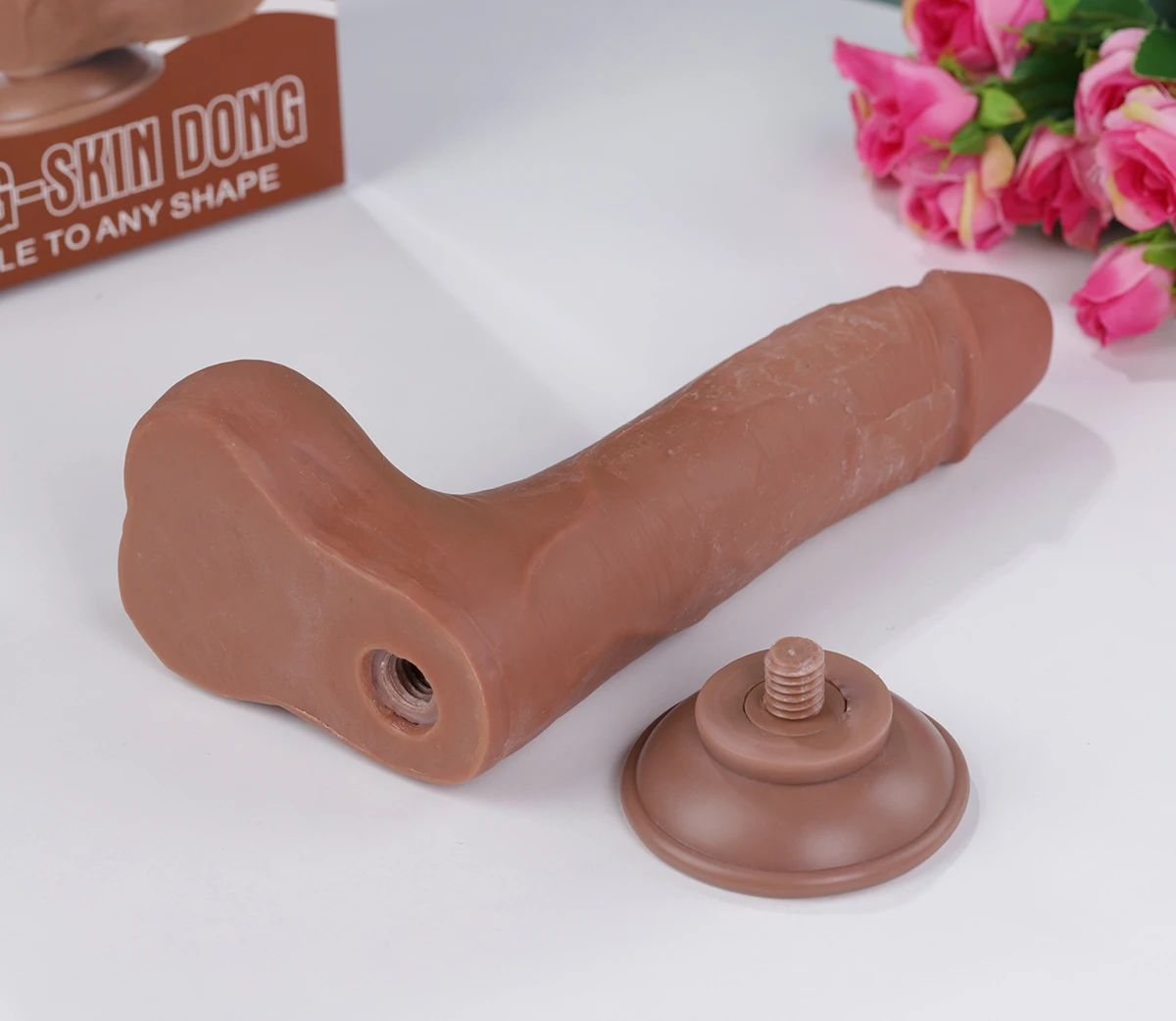 8.5 inch Lovetoy Dual Dong có đế gắn tường chắc chắn