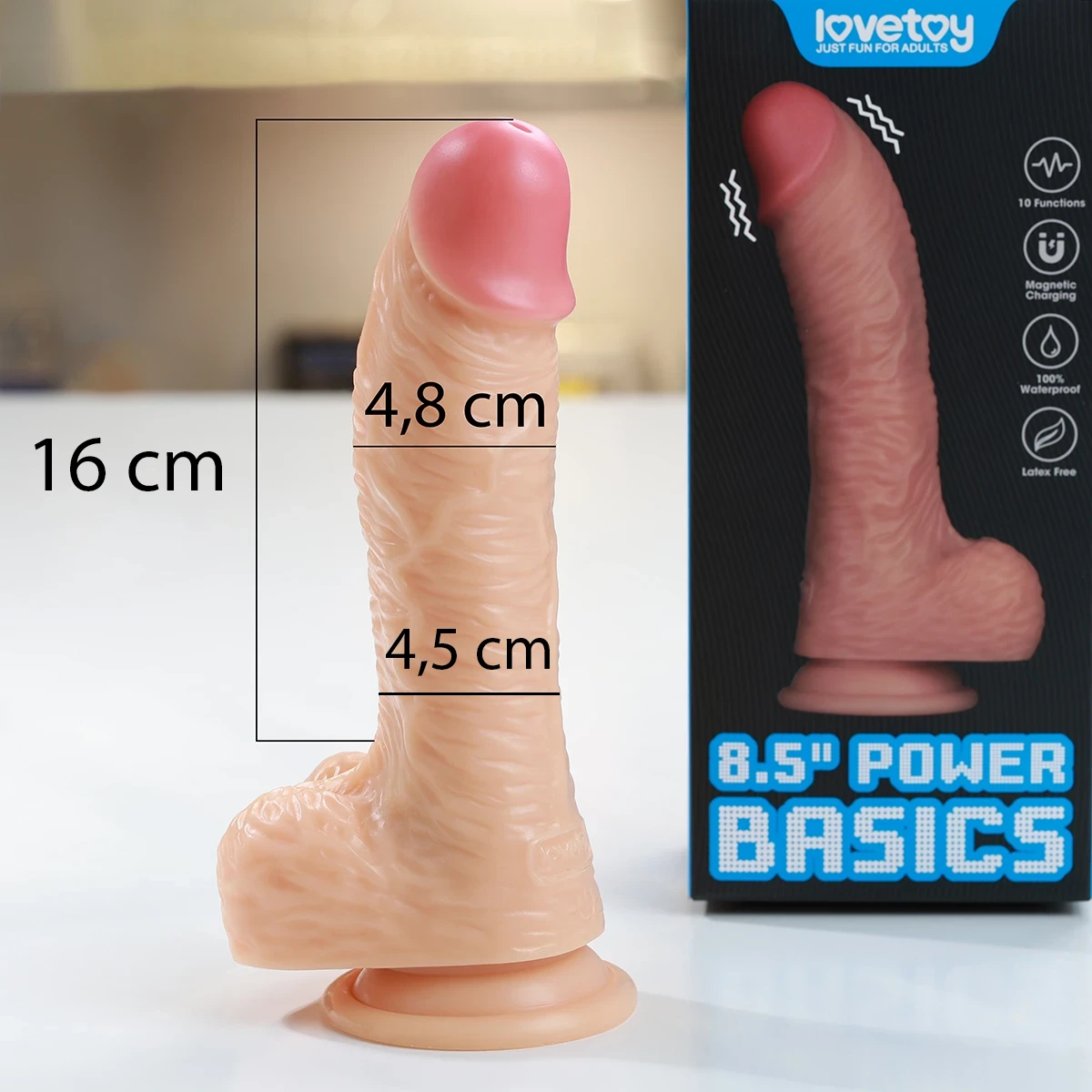Ảnh thông số kích thước của Lovetoy 8.5 inch Power Basics