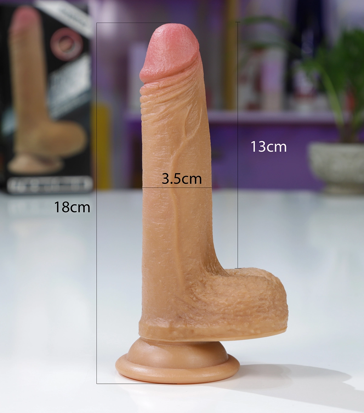 Ảnh thông số kích thước của Lovetoy Natural Cock 7 inch