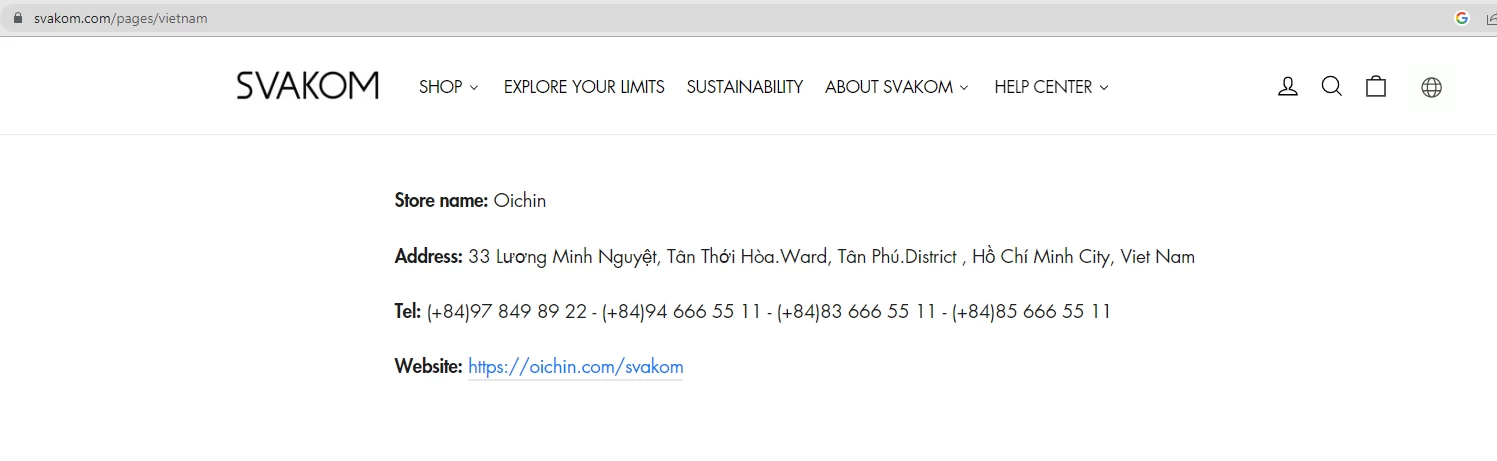 Oichin là đại lý ủy quyền của Svakom tại Việt Nam