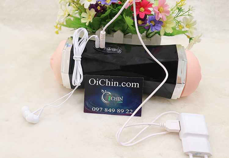 Âm đạo giả như thật JIUAI 2 đầu pin sạc có rung mềm mịn khít chặt cực sướng